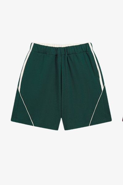 Men's Streetwear Color-Blocked Stripe Shorts