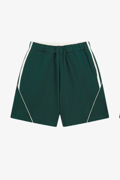 Men's Streetwear Color-Blocked Stripe Shorts