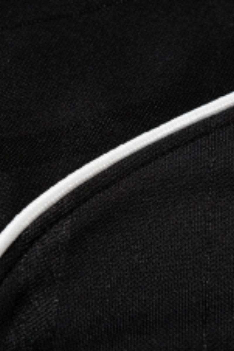 Men Spring Triacetate V Neck Contrast Athletic Long Sleeve