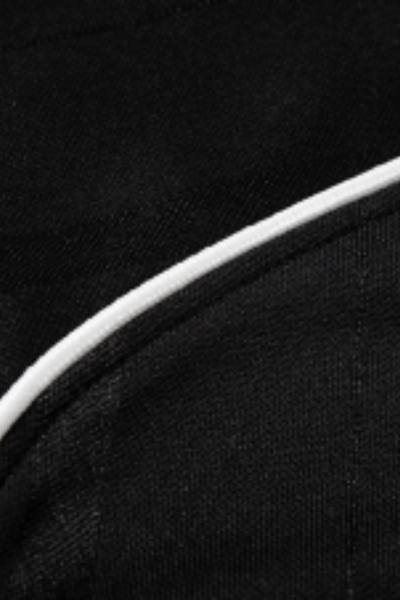 Men Spring Triacetate V Neck Contrast Athletic Long Sleeve