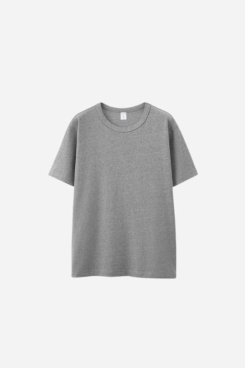 Women's 250g Cotton Double Layer Crewneck Basic Set-in Tee