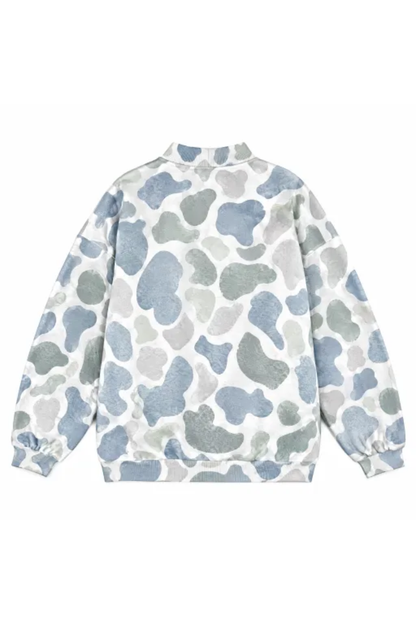 Women Fall Clothing Western Camo Mock Neck Sweatshirt