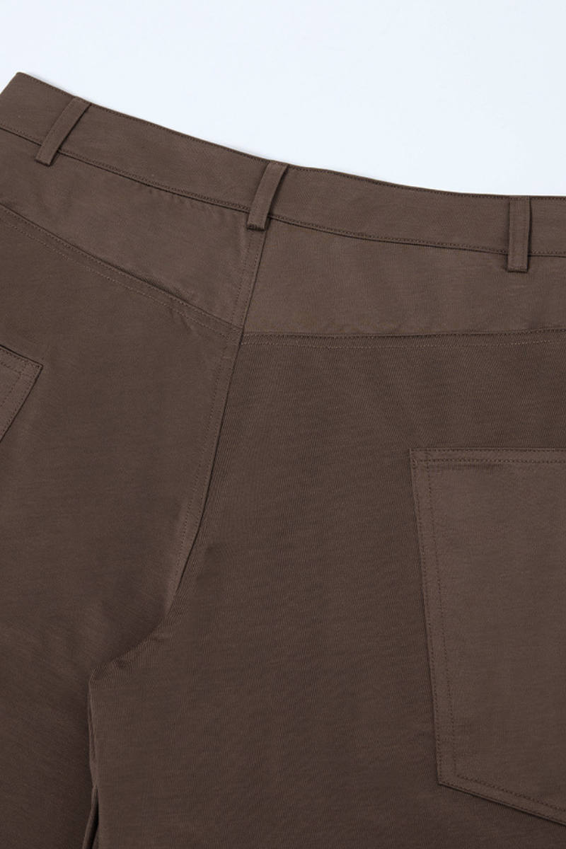 Unisex 240g Woven Multi-Pocket Wide Curved Cargo Pants