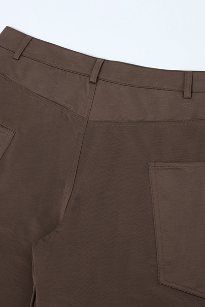 Unisex 240g Woven Multi-Pocket Wide Curved Cargo Pants