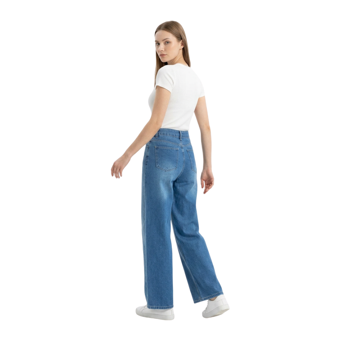 Women's High Waist Wide Leg Jeans