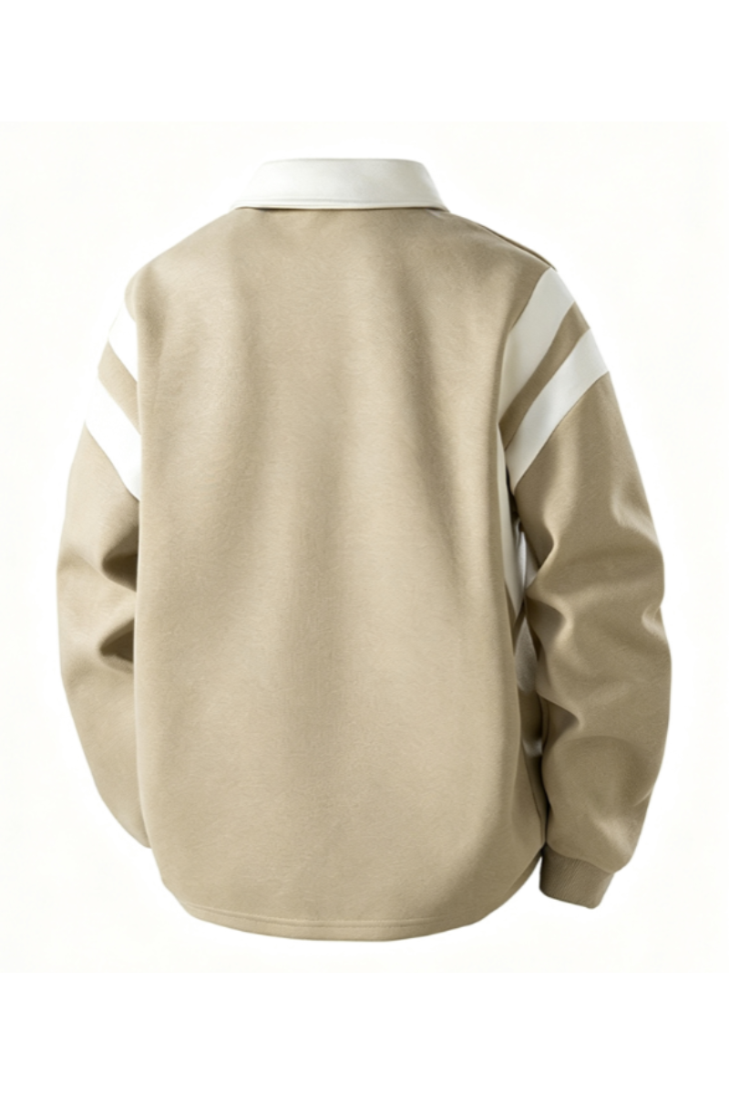 Men's Fall Half-Zip Collared Game-Day Polo Sweatshirt