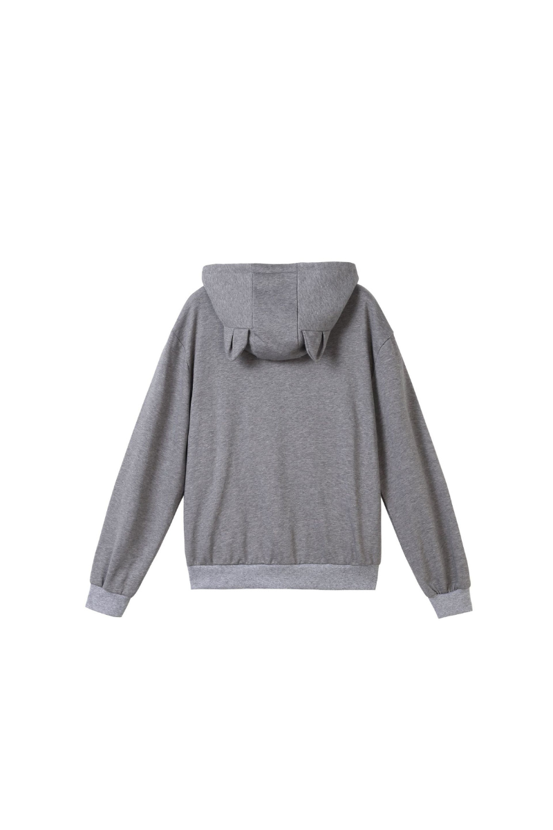 Unisex All Season Cat-Ear Drawstring Pet Pocket Hoodie
