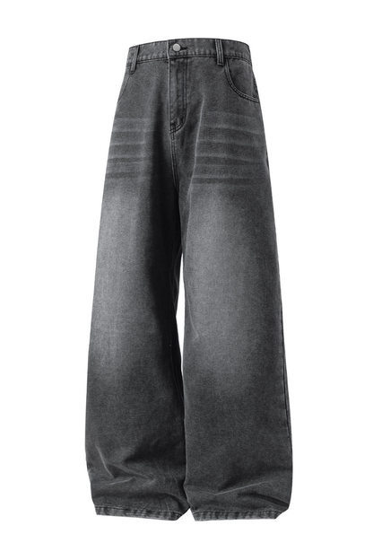 Men's Fall Retro High Street Washed Loose Straight Jeans