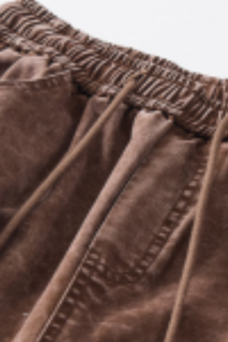 Men All Season Vintage Washed Wide Leg Scimitar Pants