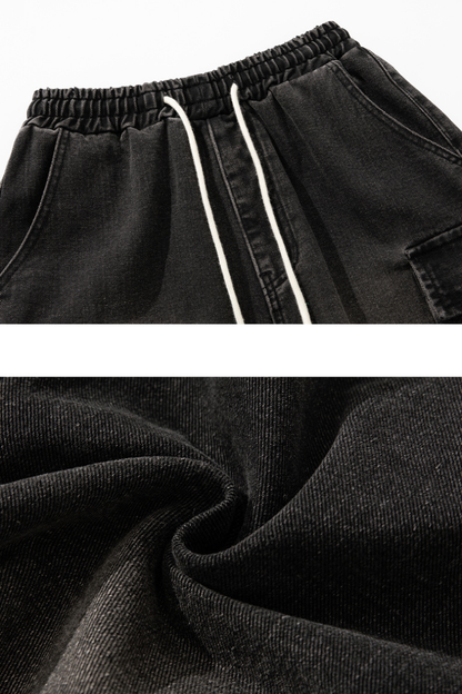 Men's Summer Washed Cargo Loose 3D Pocket 5" Shorts