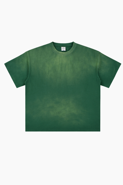 Women's Summer Cotton Washed Spray Fade Oversized Tee