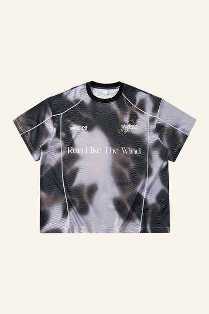 Men's Streetwear Mesh Breathable Printed T-shirt