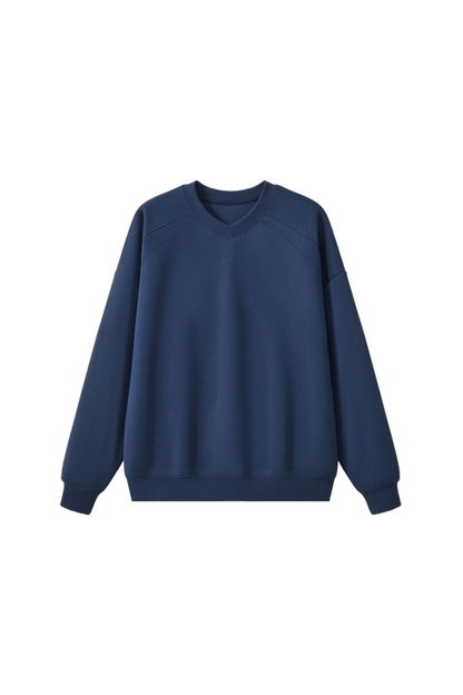 Unisex Fall Cotton Blend Raglan Loose Pullover Sweatshirt