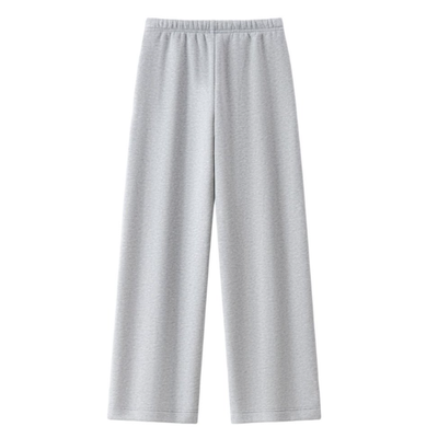 Unisex Spring Cotton Wide-Leg Drawstring Pocket Sweatpants