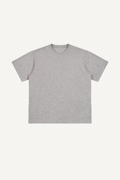 Men's Summer 260g Solid Cotton Loose Cuffed Tee