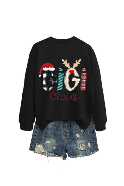 Women's Gigi Claus Loose Long Sleeve Casual Sweatshirt