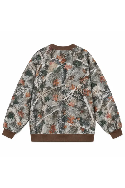 Women Fall Clothing Western Floral Print Crew Sweatshirt