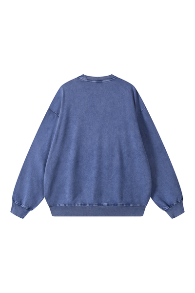 Women Fall Clothing 360G Snow Wash Crewneck Sweatshirt