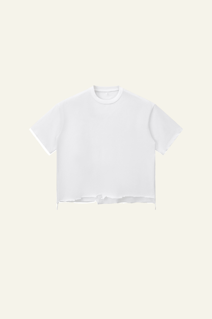 Women's  Cotton Frayed Streetwear Washed T-Shirt