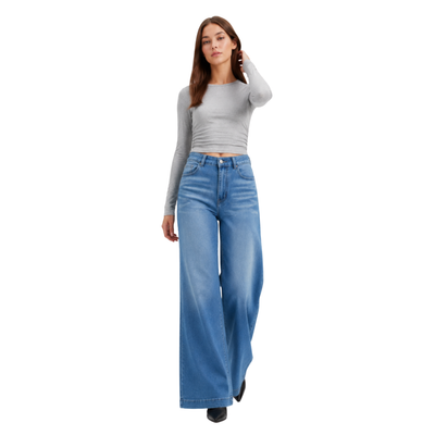 Women's High Waist Wide Leg Flare Jeans
