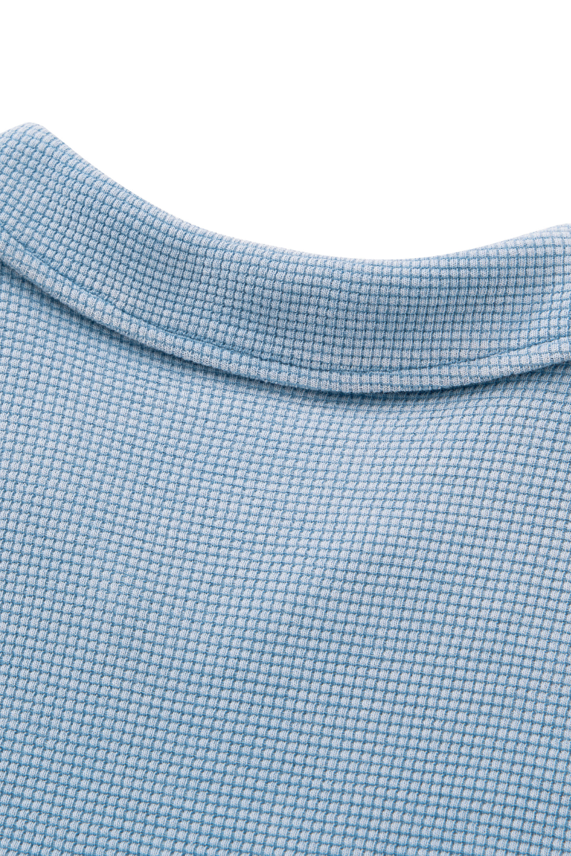 Women's 290g Heavy Waffle Snow Wash V-Neck Polo