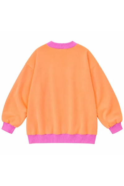 Women Fall Clothing Oversized Color Block Sweatshirt