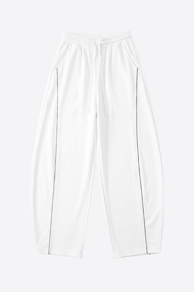 Unisex Summer 390g Heavy Curved Colorblock Topstitch Pants