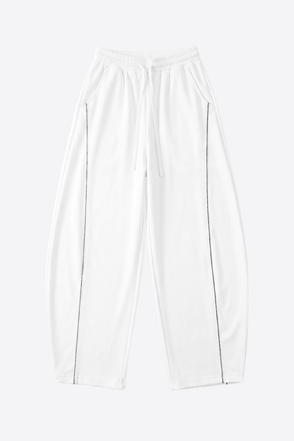 Unisex Summer 390g Heavy Curved Colorblock Topstitch Pants