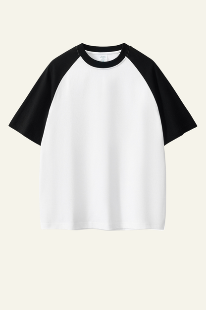 Women's Cotton Color-Blocked Relaxed T-shirt.