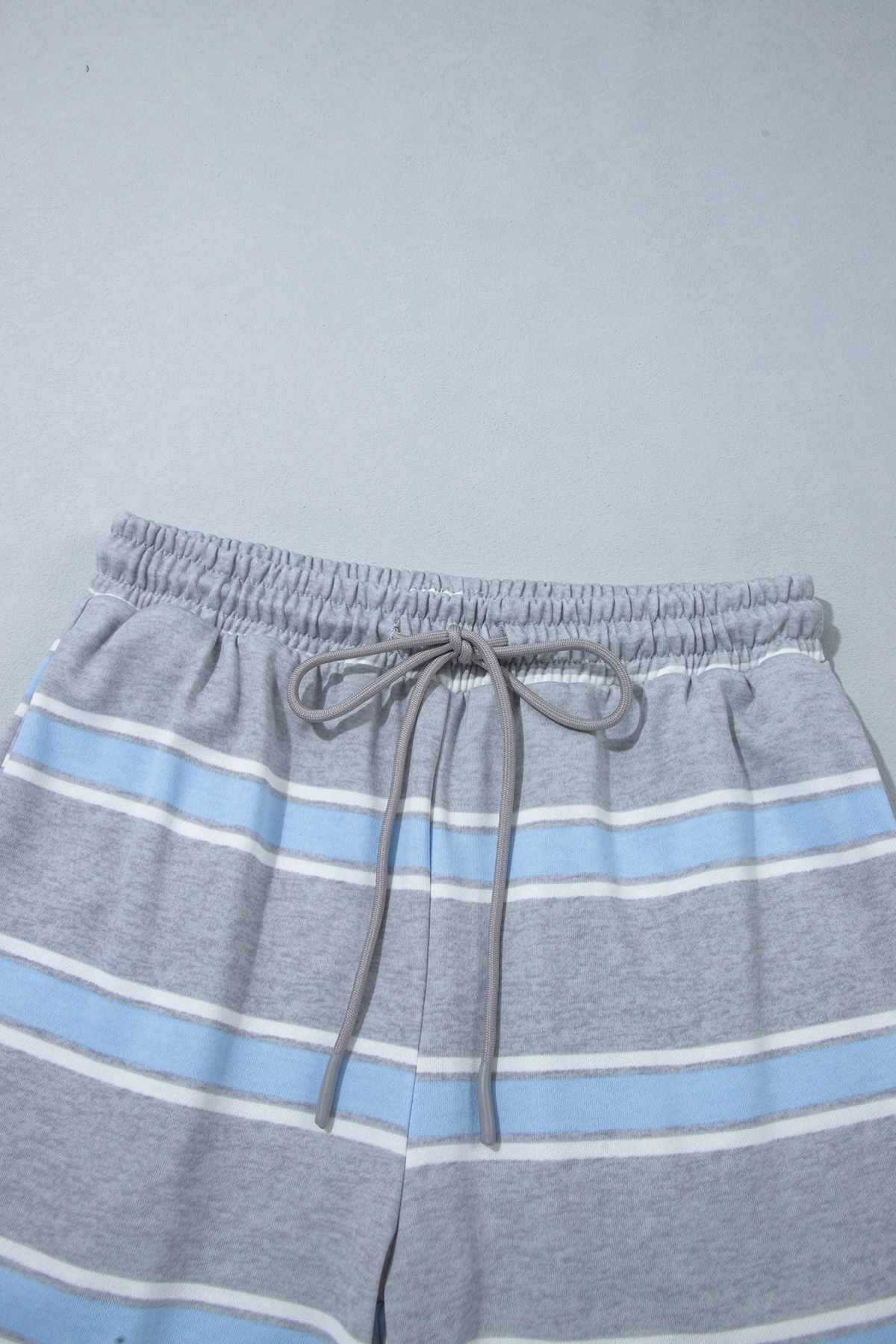 Women All Season Striped Mock Neck Wide Leg Lounge Set
