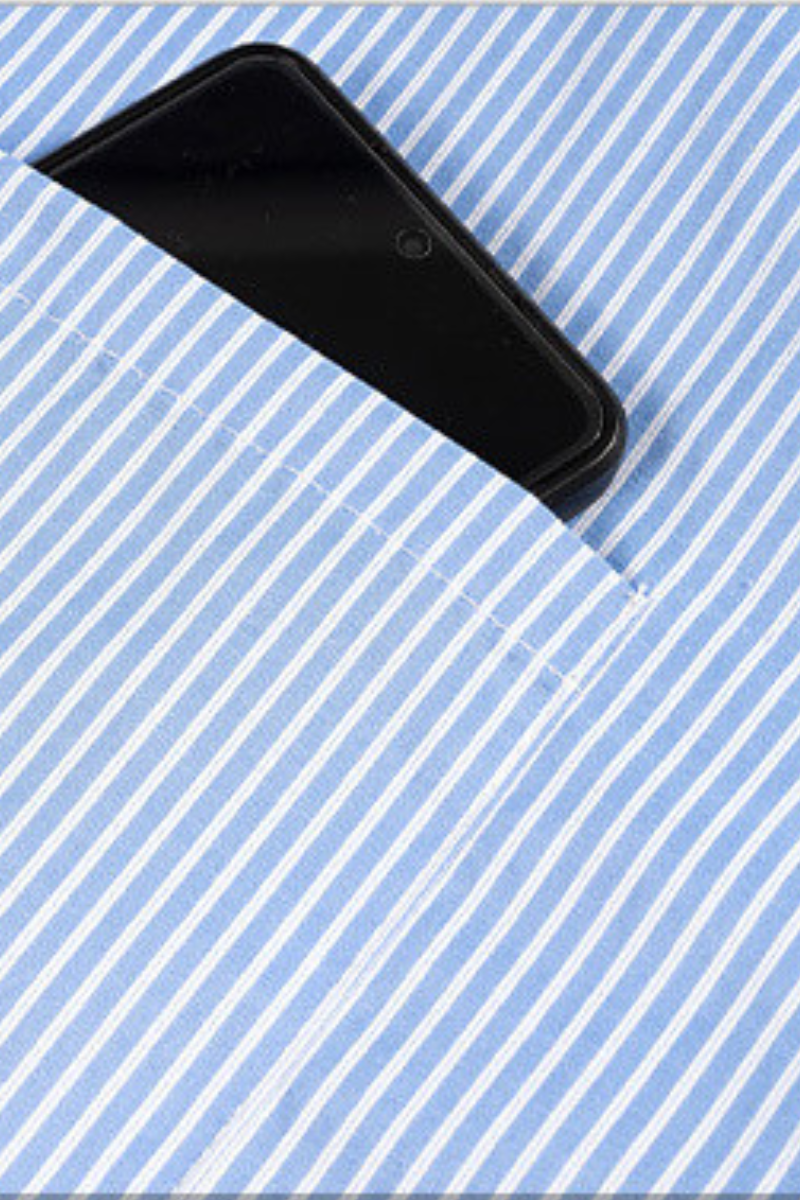 Men's Summer Woven Striped Loose Cropped Short Sleeve Shirt