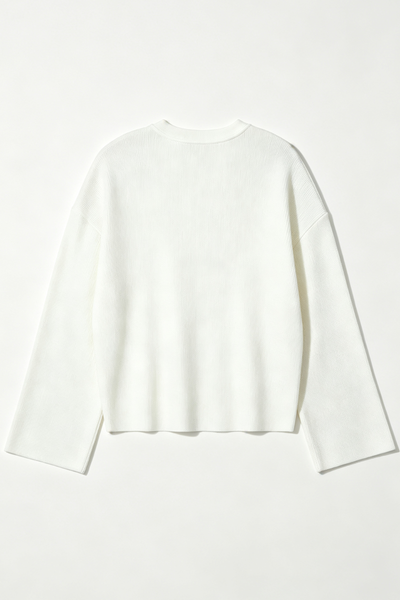 Men's Fall Raw-Edge Cropped Oversized Long-Sleeve T-Shirt