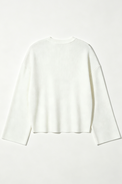 Men's Fall Raw-Edge Cropped Oversized Long-Sleeve T-Shirt