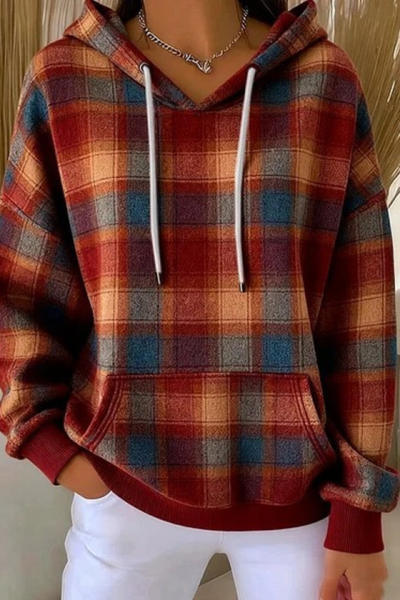 Women Fall Clothing Christmas Santa Ribbed Hoodie