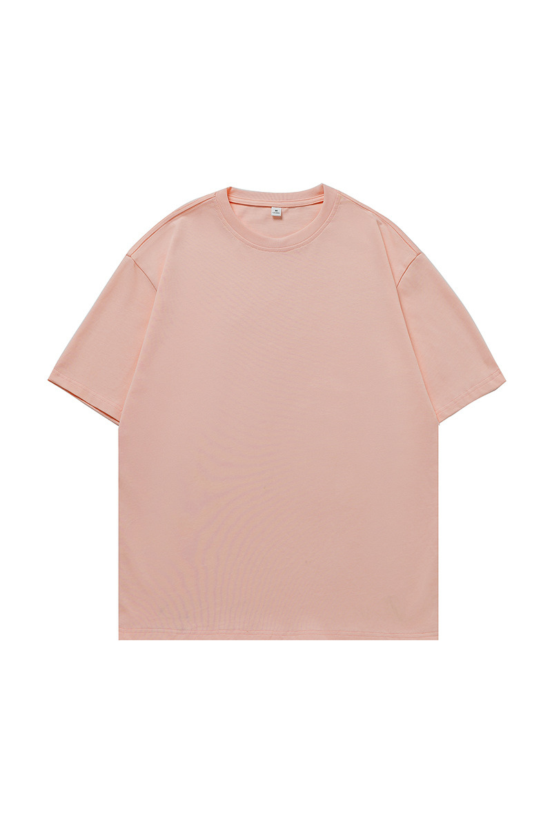 Men's Summer Japanese Loose Cotton Solid Crewneck Basics Tee