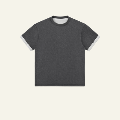 Men's Color-blocked Base Layer Short-sleeved T-shirt