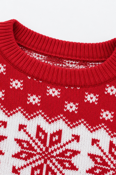 Women Fall Clothing Christmas Fair Isle Snowflake Sweater