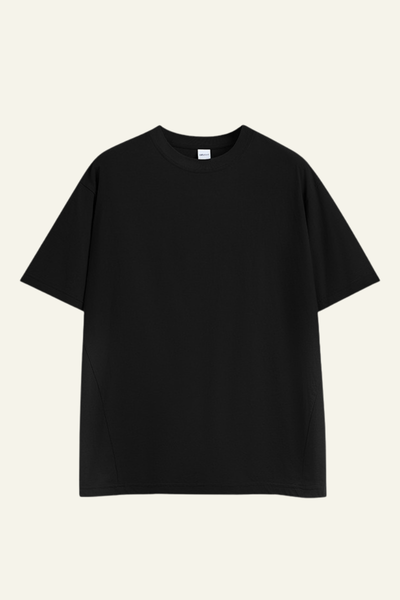 Men's Streetwear Loose-Fitting Drop Shoulders Solid T-shirt