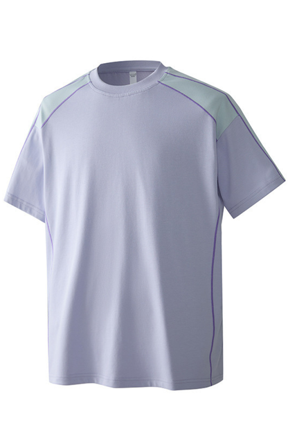 Men's Summer Street Quick Dry Colorblock Loose Cooling Tee