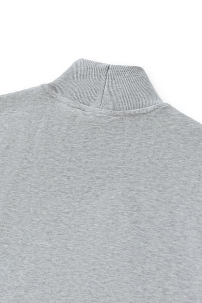 Women Spring Cotton Blend Mock Neck Cropped Sweatshirt