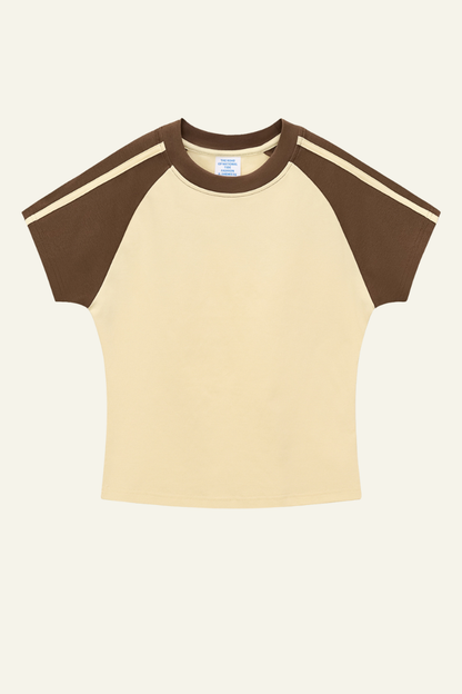 Women's Vintage Color Block Slim T-shirt