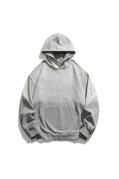 Unisex Retro Washed Gradient Cotton Loose Hoodie