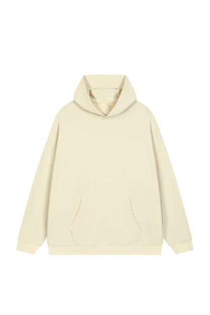 Men's Fall Waffle-Texture Drop-Shoulder Pullover Hoodie