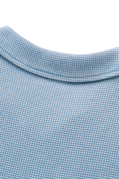 Men's 290g Heavy Waffle Snow Wash V-Neck Polo