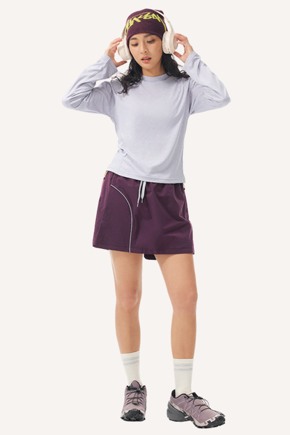 Women‘s COOLMAX LYCRA Wicking Quick Dry Paneled LS Tee