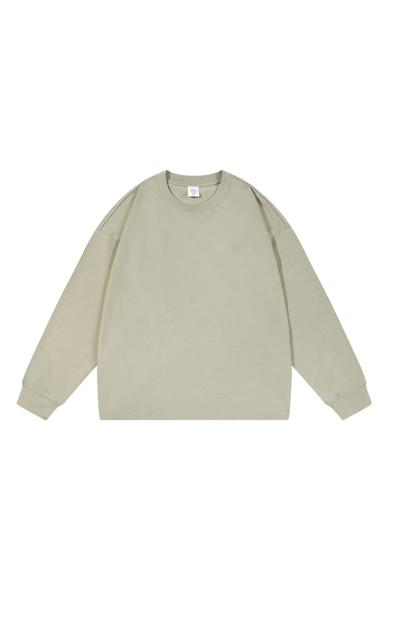 Men's 305g Heavy Cotton Loose Crewneck Long Sleeve Tee