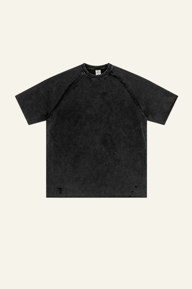 Men's Washed Wax-Dyed Cotton T-shirt.
