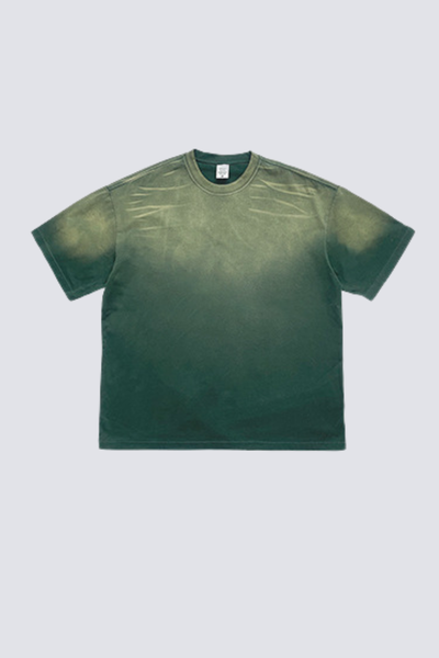 Men's Summer 250g Tiger Spray Fade Washed Oversized Tee