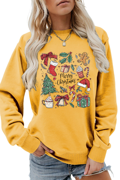 Women Winter Merry Christmas Gift Graphic Sweatshirt