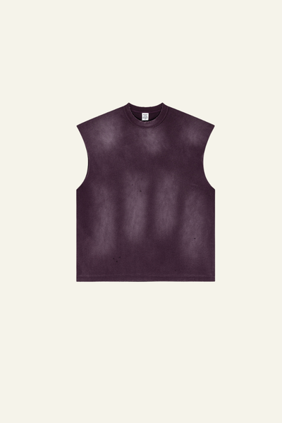 Women's Oversize Vintage Gradient Cotton Sleeveless T-shirt